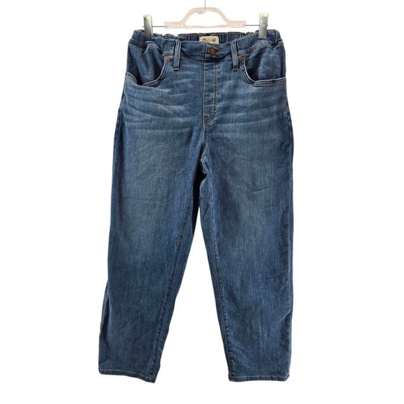 Madewell Jeans Womens 29 Pull On Relaxed Baggy Cropped High Rise Wide Leg Pocket - Picture 1 of 9